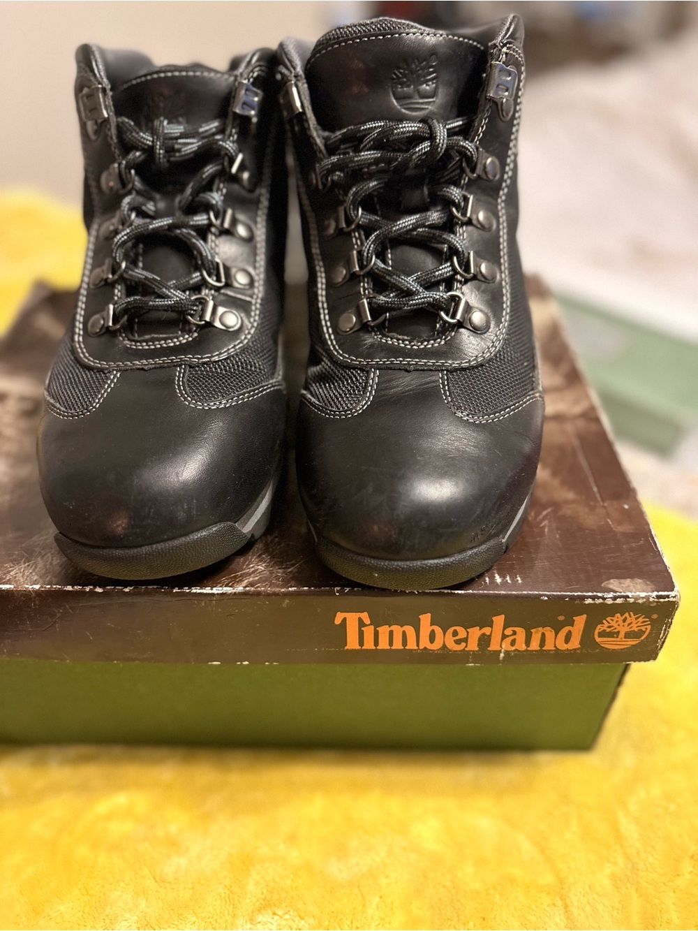 Timberland Black Men's Leather Lace-Up Hiking Boots